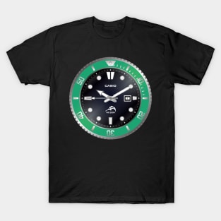 Casio Duro in Green T-Shirt